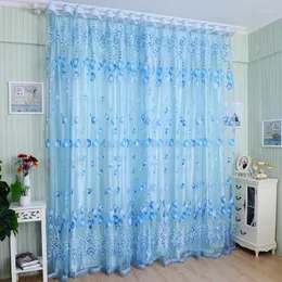 Curtain 1Pc Modern Tulip Window Screen Living Room Bedroom Door Kitchen Drape Home Decoration Supplies Transparent