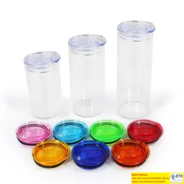 Färgade ersättningsslidor för 25 oz glas mager tumbler dricker plastlock pp material spill bevis stänkbeständig tätning