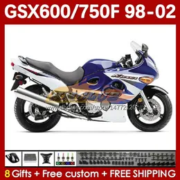 Suzuki Katana GSXF 600 750 1998 2002 ABS COPRYWORK COPRIE SET BLU