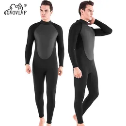 Wetsuits Drysuits 3mm Dalış Takımı Siyah Yüzme Wetsuit Erkekler Mayo Tam Takım Ultra Streç Neopren Tam Vücut Takım Zip Koca Hediye Yeni J230505