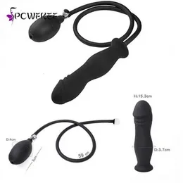 Brinquedo sexual massageador inflável enorme anal butt plug feminino dilatador vaginal expansível silicone próstata brinquedos masculinos