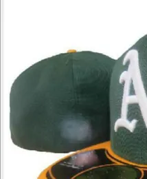 2023 Męskie baseball pełne zamknięte czapki Summer granatowy liter kość mężczyzn Kobiety czarny kolor wszystkie 32 drużyny swobodne sportowe czapki „As” Oakland Mix Colours A2