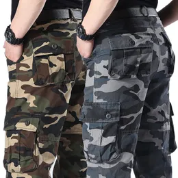 Mens Pants Camouflag Cargo Men Combat Military Work Overalls Straight Tactical MultiPocket Baggy Casual Cotton Slacks Trousers 230504