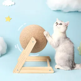 Oyuncaklar kedi oyuncak kedi çizer sisal ip topu kedi yavrusu interaktif öğütme pençeleri oyuncaklar çizik tahtası evcil hayvan mobilya aksesuarları için malzemeler