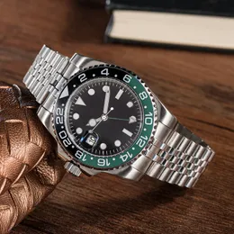 AAAA Мужское автоматическое механическое движение наблюдает за роскошным черно -синим керамическим сапфировым декором Юбилейный браслет часы Relojes de lujo para hombre