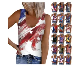 2023 Damer Sexiga V-ringade Linnen Sommar Tie-dye Toppar Casual Cami Shirts Blusar Tunika Topp Lös Bekväm-Blus T-Shirts