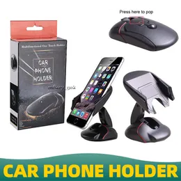Universal Car Air Vent Mobile Phone Holder Mouse Shape Deformable Sucker Phone Holder For Car with retail package