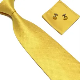 Mężczyzny krawat set kieszonkowy kwadratowy guziki z guziki szyi i chusteczka set krawat mankiet link226w