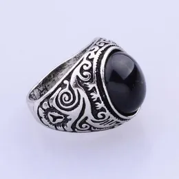 Vintage Black/Red Stone Jewel Ring für Männer - Günstiger Hochzeitsschmuck