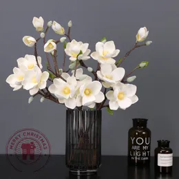 Fiori decorativi ghirlande da 50 cm Simulazione magnolia artificiale Simulazione Magnolia Magnolia Lifeleke Finole Flower decorazione per casa Vaso Flower Dispagy 230505