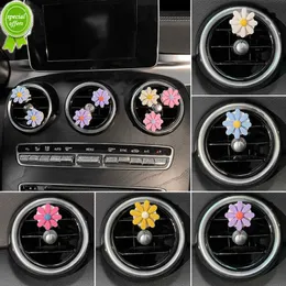 New 6Pcs Flower Car Vent Clip Small Daisy Air Conditioning Outlet Perfume Clip Decoration Air Freshener Car Accessories for Women