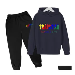 Set di abbigliamento Set di vestiti firmati per bambini Set Trapstar Maglione per bambini Tute per bambini con cappuccio 2 pezzi Ragazzi Ragazze Giovani Bambini Hoodi Otay2