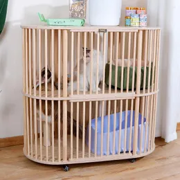 Cat Carriers Cage Villa Household Large Type Cattery Three-Layer Indoor Small With Toilet