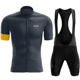 Cycling Jersey Sets HUUB Team Short Sleeve Set Bib shorts Ropa Ciclismo Bicycle Clothing MTB Bike Uniform Men Clothes 230505