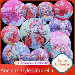 Kinesiska Peking Opera ansiktsmakeup paraplydans paraply tak dekoration paraplyer prestanda rekvisita tryckt paraply forntida stil hantverk paraplyt390