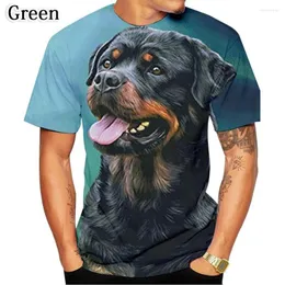 Herren-T-Shirts 2023 Est Fashion Personality Design Cute Pet Dog Rottweiler 3D-gedrucktes T-Shirt Lustige stilvolle Herren und Damen