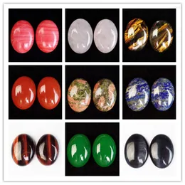 Charms (2pieces/lot)Wholesale Natural Mixed Stone Oval CAB CABOCHON 25x18x6mm Yl061802