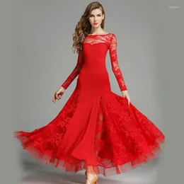 Stage Wear 3 kolory czerwono flamenco sukienka tańca kostiumów konkurs balowy sukienki Waltz Tango