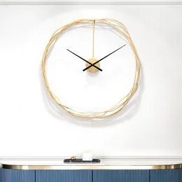 Wall Clocks Large Islamic Clock Watch Gold Luxury Living Room Nordic Modern Design Silent Home Decor Hanging Still Life 50