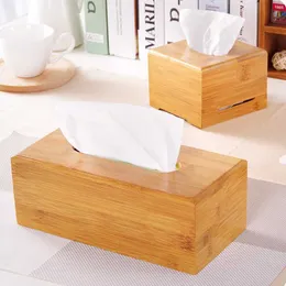 Tissue Boxes Napkins Bamboo Tissue Box for Home Office Desktop Wooden Paper Towel Box Hotel Napkin Wood Holder Table Napkins Tissue Paper Case Z0505