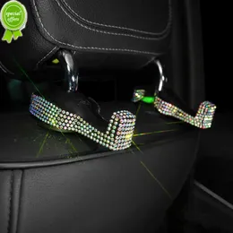 New 2PCS Car Seat Headrest Hanger Bag Hook Holder for Bag Purse Cloth Auto Fastener Clip Car Stuff Bling Car Accessories for Girls