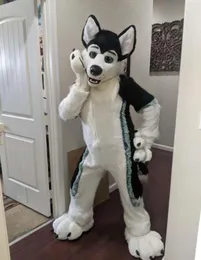 Najlepsza sprzedaż Piękny biały wilk Husky Dog Mascot Costume Film Rekwizyty