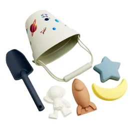 실리콘 비치 양동이 어린이 장난감 삽 여름 물 놀이 부모-자식 파기 모래 바다 아기 해변 장난감 양동이 도매