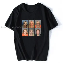 Homens Camisetas Lindsay Lohan Mashup Celebridade Canecas Vintage Grunge Look Fan Camiseta Impressão Moda Homens Algodão Camiseta Tees Streetwear 230505