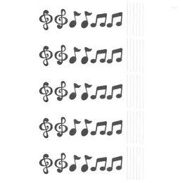 Festive Supplies SEWS-30 Pcs Music Notes Themed Cupcake Topper Paper Cake Inserts Card Wedding Decoration