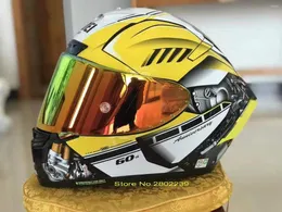 Motorfietshelmen Volledig gezicht helm x14 Geel 2 ya Motocross Racing Motobike Riding Casco de Motocicleta