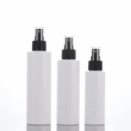 100ml 150ml 200mlコスメティックスプレーボトルホワイトフラットショルダーペットボトルブラックストライプスプレートナースプレーボトル100pcs/lot