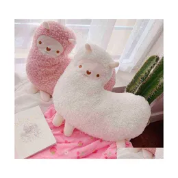 Peluş Bebekler 47cm Yumuşak Kawaii Alpaca Yastığı Sevimli Karikatür Hayvan Kuzu Battaniye Dolu Bebek Bebek Slee Çocuklar Doğum Günü Hediyeleri Deli Deli Dhjxe