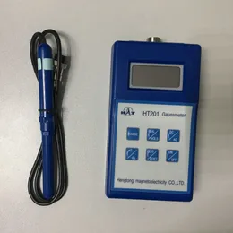 Alta precisão Gauss Tesla medidor gaussmeter ht201Range 0-200mt-2000mt Gauss Tester Fluxmeter para ímãs de campo magnético