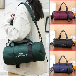 Duffel väskor Small Fashion Gym Fitness Bag for Women Yoga Sports Travel Bagage Weekender Mini Women's Handbag Female Shoulder Duffle Bag T230505
