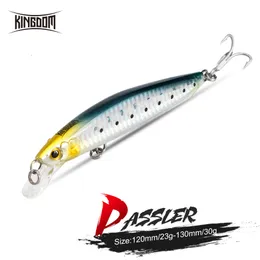 Przynęty przynęty Królestwo Morze rybołówstwo Jerkbaits Minnow Saltwater 120mm 23g 130 mm 30G pływający sztuczna przynęta dobra akcja Wobblery twarda przynęta 230505