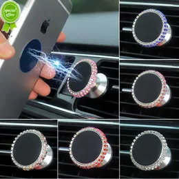 Neue universelle magnetische Autotelefonhalterung Magnethalterung Bling Autozubehör für Frau für IPhone 13 12 Xiaomi Huawei Samsung Oneplus