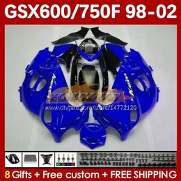 Corpo para Suzuki Katana azul claro GSX600F GSXF750 GSXF-750 GSXF 600 750 CC 169NO.56 GSX750F 600CC 750CC 98 99 00 01 02 GSXF600 GSXF-600 1998 99 2001 2002 2002 2002 2002 2002