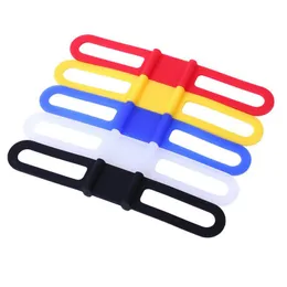 Bike Handlebars &Components Mountain Multifunctional Silica Gel Strap Lamp Holder Belt Riding Bicycle Accessories