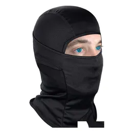 Outros acessórios para motocicletas Achiou Clava Máscara facial de proteção uv para homens e mulheres Ski Sun Hood Máscaras táticas Drop Delivery Mobiles Mo Dhyjg