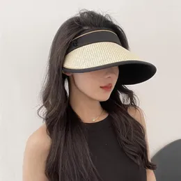 Cappelli larghi da donna pieghevole pieghevole grande protezione UV Paglie di paglia da sole Sun Shade