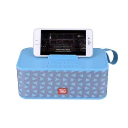 TG802 Blue Tooth Subwoofer Home Fabric Speaker Outdoor Mini Portable Radio Speaker مع حامل الهاتف