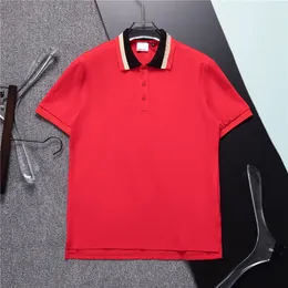 T-Shirt Art und Weise Burbrerys Entwerfer-Polohemd der Sommer-Männer Bur berryLapel Kurzarm-Hemden Geschäft Großes Polohemd für Männer T-Shirt GRÖSSE M--4XL