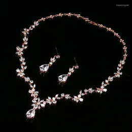 Stunning White Crystal Flower Bridal Jewellery Set Silver Stunning White Crystal Flower Bridal Jewellery Set Silver
