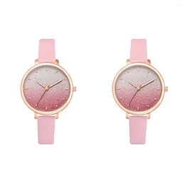 Wristwatches 2 Pcs Lady Wrist Watch Fashion Decorative Bracelets