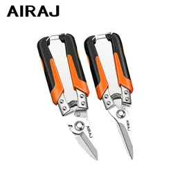 Skruvmejslar AIRAJ Tin Sheet Metal Snip Aviation Scissor Iron Plate Cut Shear Compound Action Snips Industrial Work Hand Tool