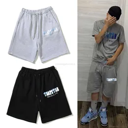 Designer Short Fashion Casual Clothing High Street Trapstar Rainbow Scarf Embroidered Casual Shorts Capris Summer Trendy Drill Loose Pants Couples Joggers Sports