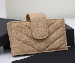 Envelope Wallet Multifold Wallets Grain Calfskin Leather Pouch Fashion Metal Letter Quilted Handtasche Purse Magnetic Snap Coin Pu9161934