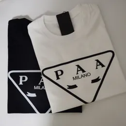 Französisches Designer-Herren-T-Shirt Paris-Mode Rundhalsausschnitt aus reiner Baumwolle Atmungsaktive, hochwertige Schwarz-Weiß-Buchstabengrafiken drucken AAA-T-Shirt mit kurzen Ärmeln und Oberteilen