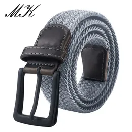 ベルトMaikun Canvas Belts for Men Fashion Metal Pin Backle Military Tactical Strap Male Elastic Belt for Pants Jeans 230506