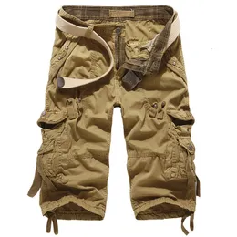 Herren Shorts Drop Sommer Cargo Shorts Herren Baumwolle Casual Outdoor Military Herren Shorts Multi-Pocket Wadenlange Kurze Hose Herren 230506